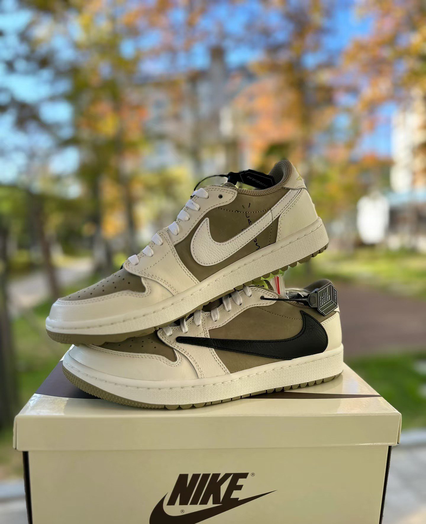 Air Jordan 1 Low Golf x Travis Scott 1 Olive photo review